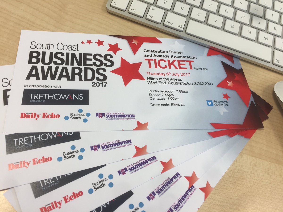 leadstreamleads's tweet photo. Tickets have arrived for the .@echo_biz South Coast Business Awards, we can't wait to see who takes home the trophies. #bizawards https://t.co/MVcK08qaeB
