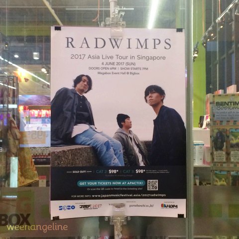 weenangeline's tweet photo. Blogged: My #RADWIMPSAsiaTour2017 experience in #ZeppBigBox #Singapore
https://t.co/5juiHQ15fM
#RADWIMPS https://t.co/zQHo7iWPM9