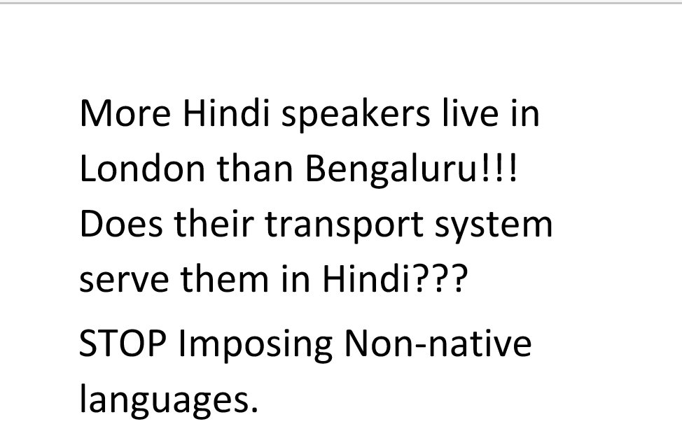 pavanhc's tweet image. STOP Imposing Non-native languages #NammaMetroKannadaSaaku #NammaMetroHindiBeda