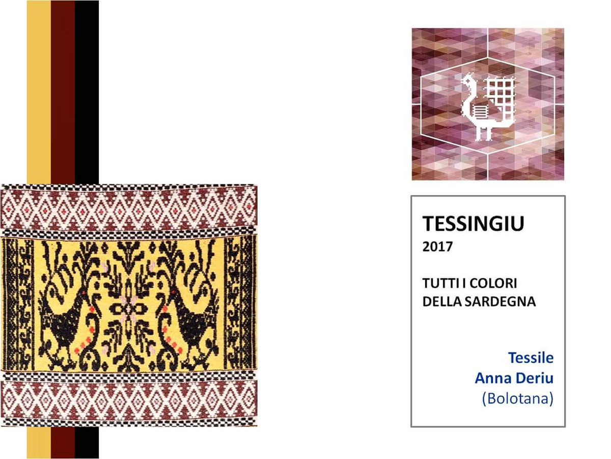 tessingiu's tweet photo. Il nero dell'ossidiana, il giallo del grano, il purpureo dei tramonti, il bianco della sabbia:c'è tutta la Sardegna nell'arazzo di AnnaDeriu https://t.co/btAQplbSxM