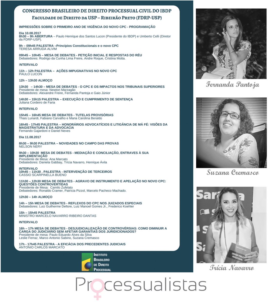CONGRESSO DE DIREITO PROCESSUAL CIVIL DO IBDP em Ribeirão Preto/SP.
Inscrições pelo site: direitoprocessual.org.br/congresso-bras…