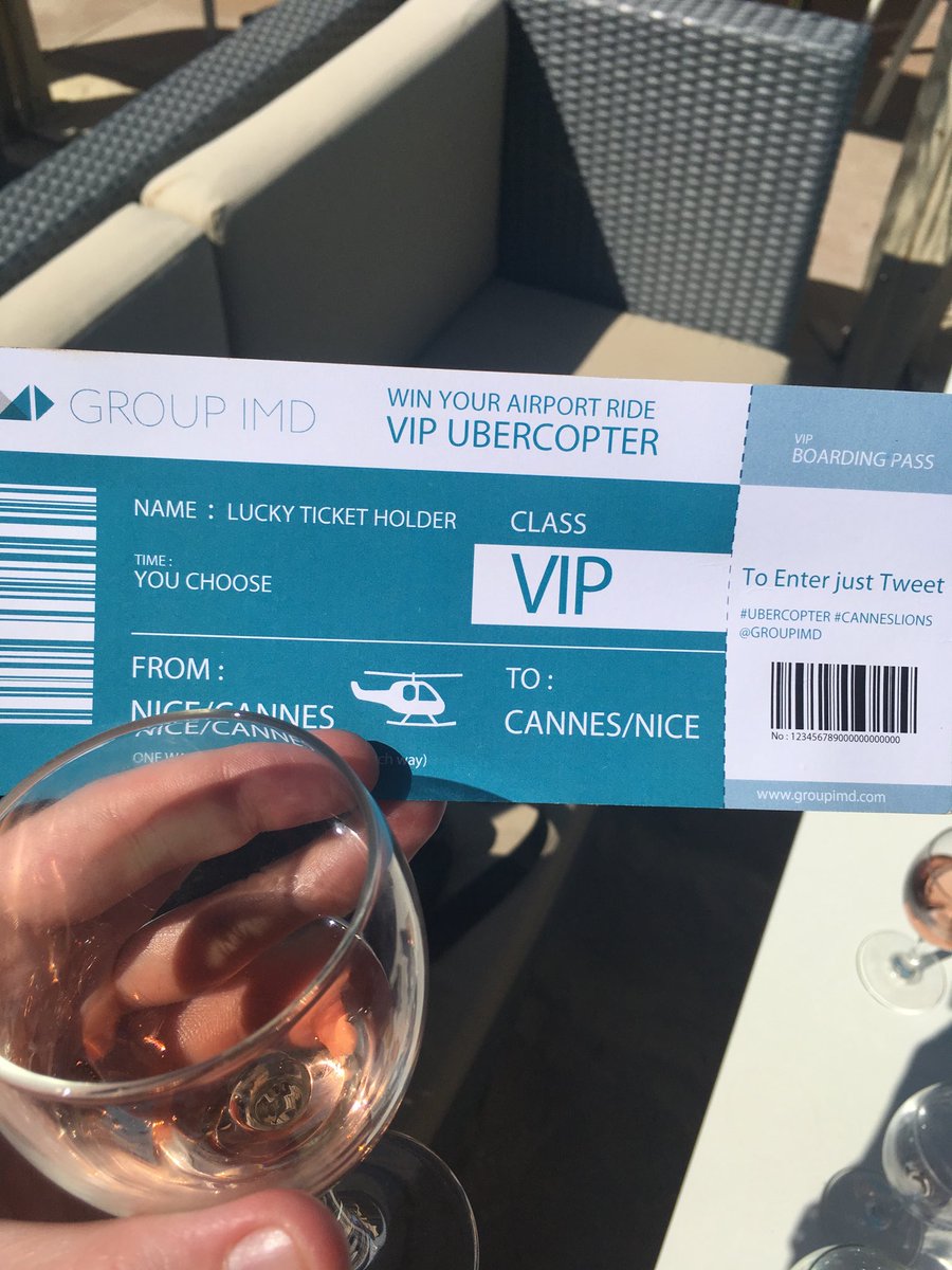 Guess how I'm getting to the airport #ubercopter #canneslions @GroupIMD