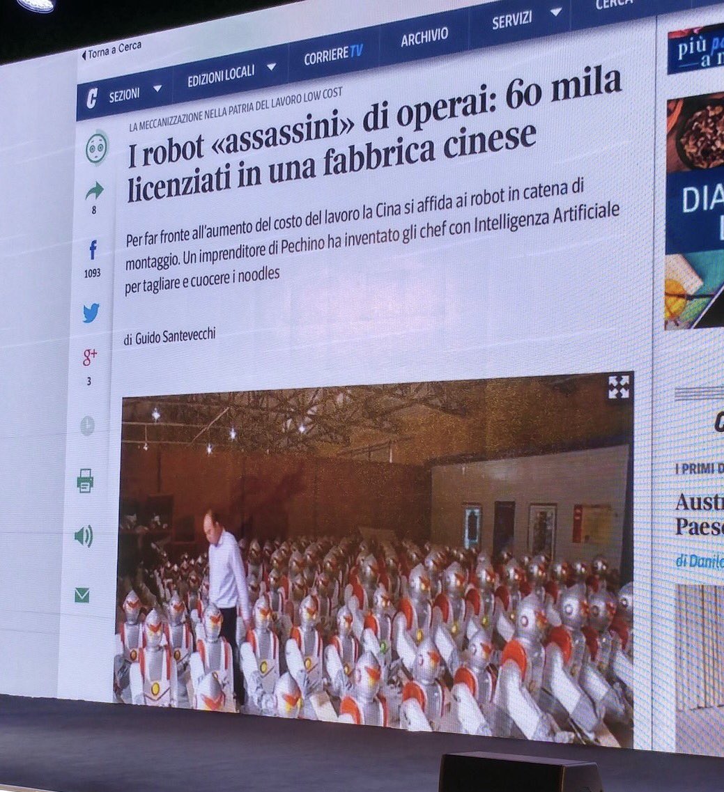 UakariSoftware's tweet photo. Avevamo una visione dei robot alla ufo robot ma oggi i robot possono rubarci il lavoro #cambiamenti   #FujitsuWorldTour https://t.co/yTzzqJVqiE