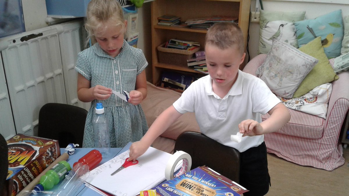 Year1BWPS's tweet photo. Making our inventions to stop the seagulls eating the lighthouse keepers lunch. https://t.co/R6WD5Z29aE