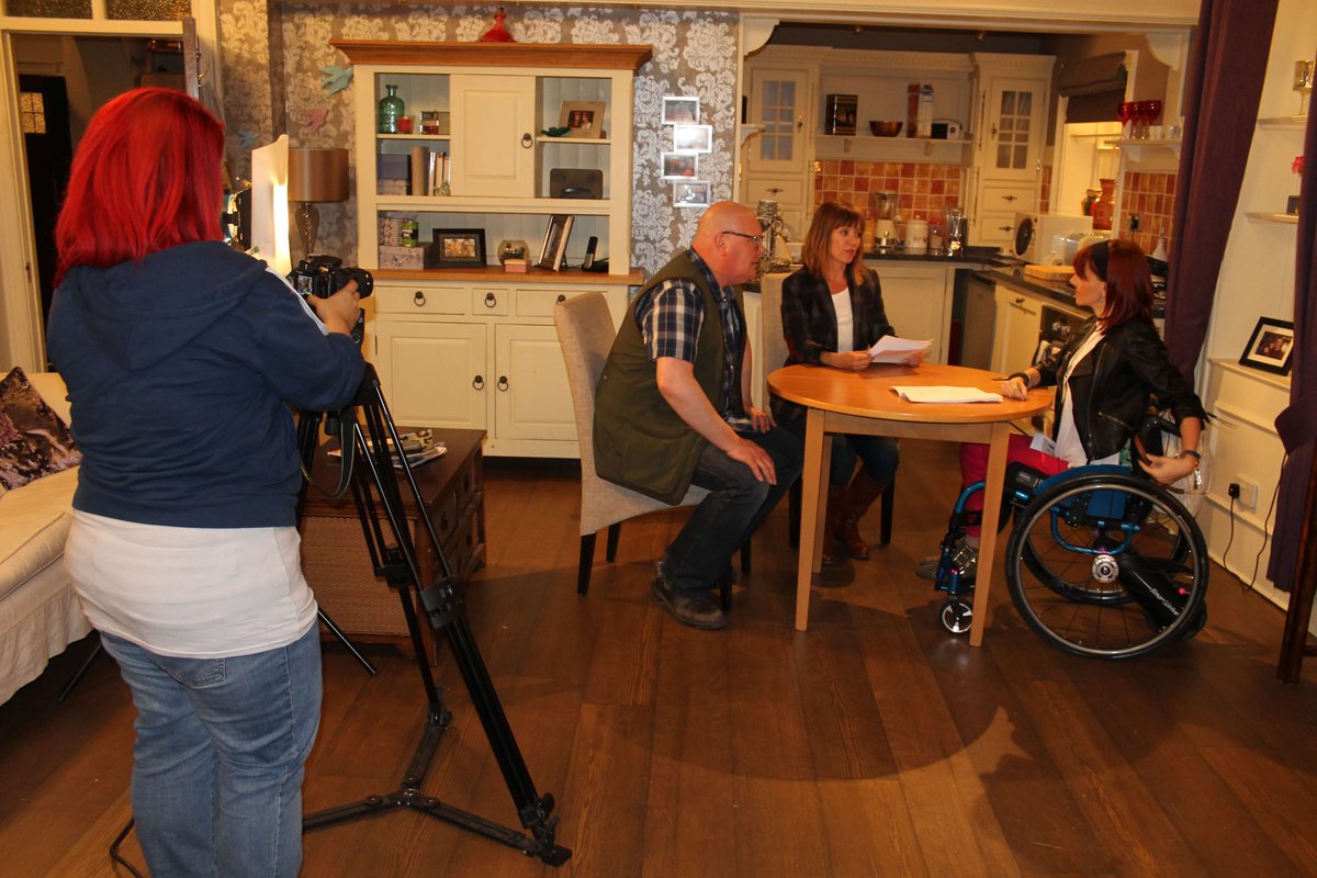 ITVPurpose's tweet photo. Fantastic talent with a #disability getting their showreels made @emmerdale's #BreakThroughTalent with @ZoeHenry03 @dominicbrunt #inclusion https://t.co/1VG7uslPqx