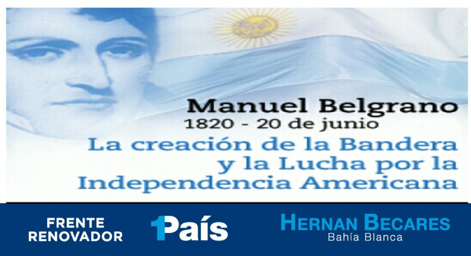BecaresPrensa's tweet photo. Conmemoracion de la muerte de Gral. Manuel Belgrano, gran patriota argentino,creador de nuestra bella Bandera! .@HGBecares #DiaDeLaBandera https://t.co/THGouDsKbX