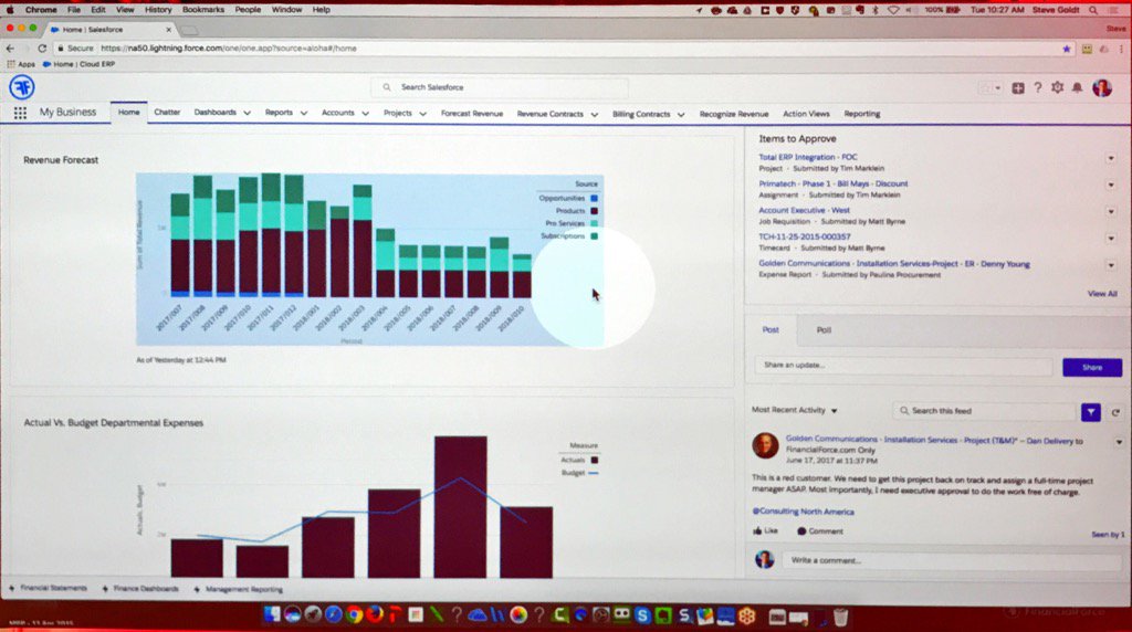 mkrigsman's tweet image. "Customer-native" meaning customer friendly screen in @FinancialForce #ERP #FFComm17