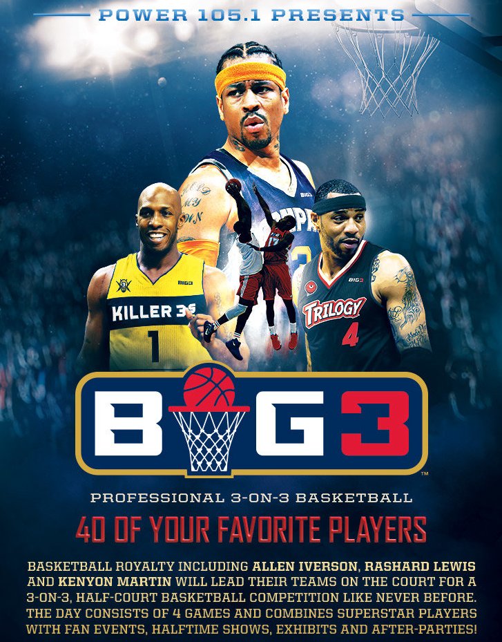 Professional 3-on-3 basketball 🐐🏀🙌🏾  Power 105.1 presents: <a href="/thebig3/">BIG3</a> this Sunday <a href="/barclayscenter/">Barclays Center</a> - Enter to win tix: bit.ly/2rR1cHK
