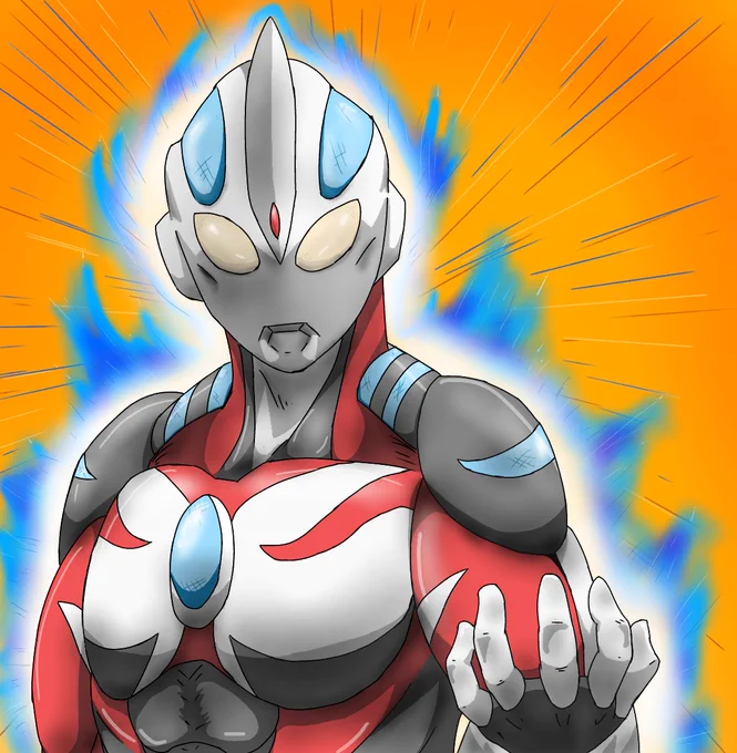 衝動で描いた(色塗り編)#ウルトラマン#イラスト#オリジナル下描きとの比較あり 