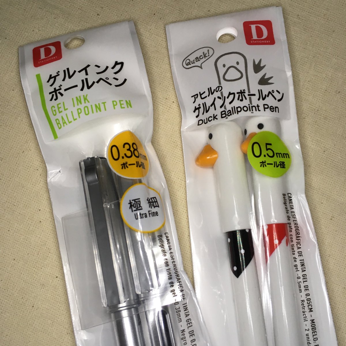 たわしデラックス ダイソーで書きやすいと評判のゲルインクボールペンと どうしても気になったアヒルのゲルインクボールペンを買いました たわしデラックス ダイソーで書きやすいと評判のゲルインクボールペンと どうしても気になったアヒルのゲルインクボールペンを買いました