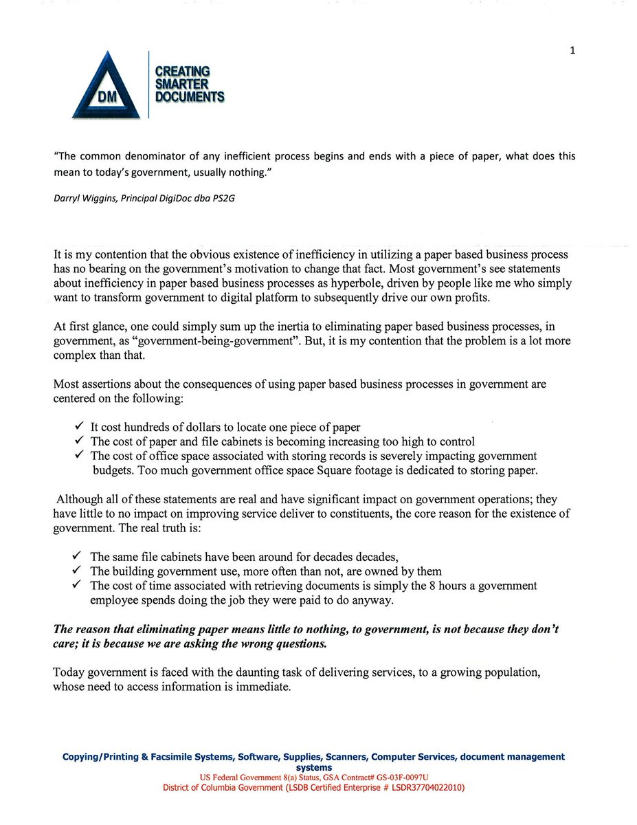 DigiDoc_Inc's tweet image. Why The Government Still Uses Paper Based Business Practices