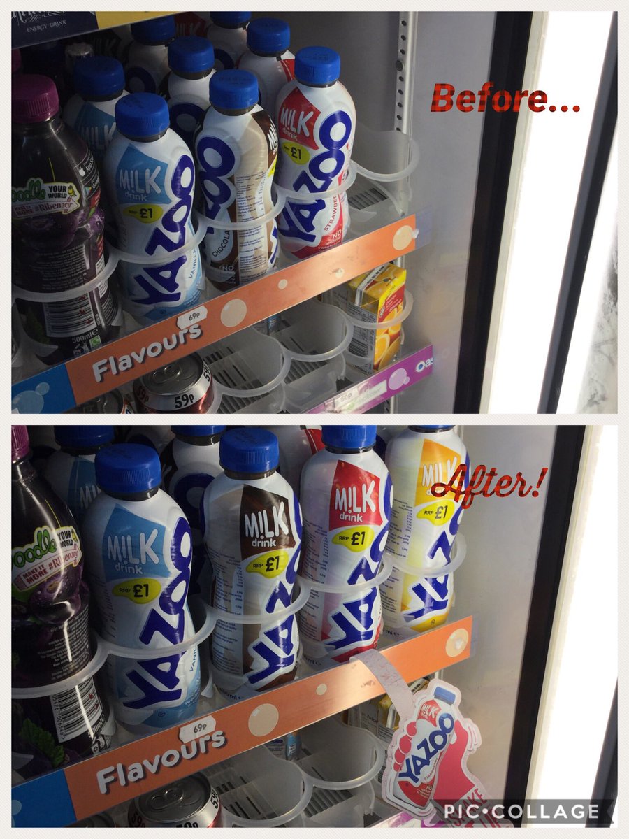 Sam_NewsUK's tweet photo. It's a question of which, not if at #Aylesford Village Stores as they now have Strawberry, Vanilla, Chocolate &amp; Banana Yazoo! #shakeitup ☀️ https://t.co/P6MKG5LGTM