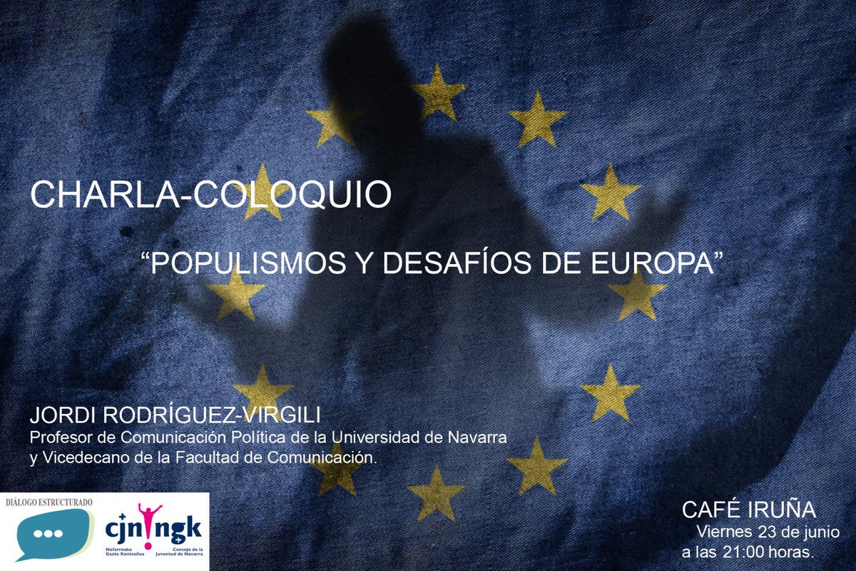 ConseJuvNA's tweet photo. Os animamos a asistir este viernes a la charla-coloquio organizada por @DENavarra_ con @jrvirgili de invitado.
Animatu zaitezte! https://t.co/mNFWsNQs20