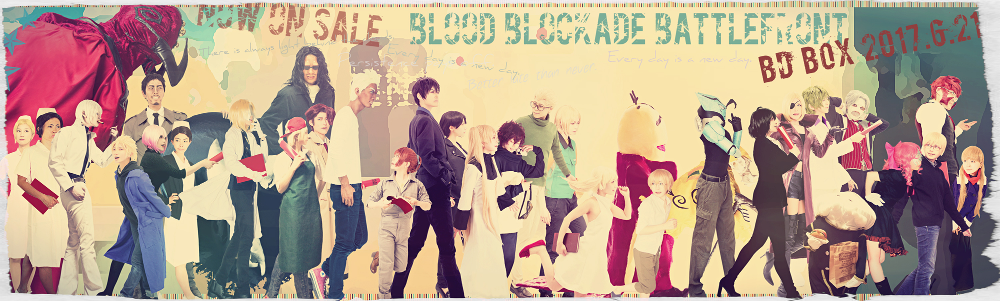 Eℝie 6 21発売 血界戦線bd Box 描き下ろしデジパックイラスト コスプレ大型web合わせ Box発売おめでとう 全35キャラ集合です 本当にありがとうございました
