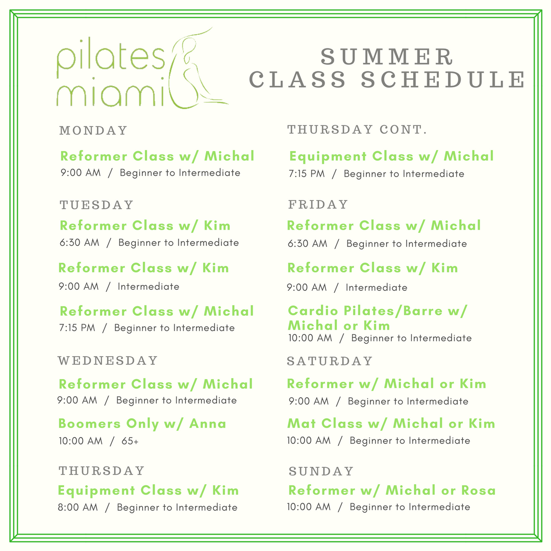 Summer Class Package Specials coming soon! See you in class! 👍💪 #pilates #pilatesmia #pilatesstrong #mindbody #summer #summerspecials