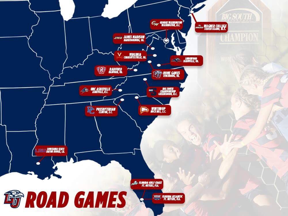 LibertyWSoccer's tweet photo. Mark your calendars and catch your Flames on the road this season! #GoFlames https://t.co/AtcEuL3FEk