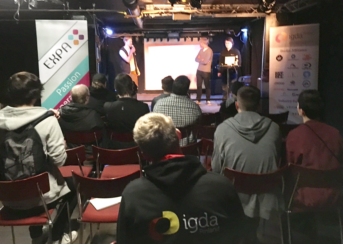ExpaJKL's tweet photo. @ExpaJKL #IGDAJKL June #gathering is ON! #barKatse #gamedev #businessjkl @JKLn_kaupunki #GameOnjkl board game team presenting their product https://t.co/wIwnNZHnEY