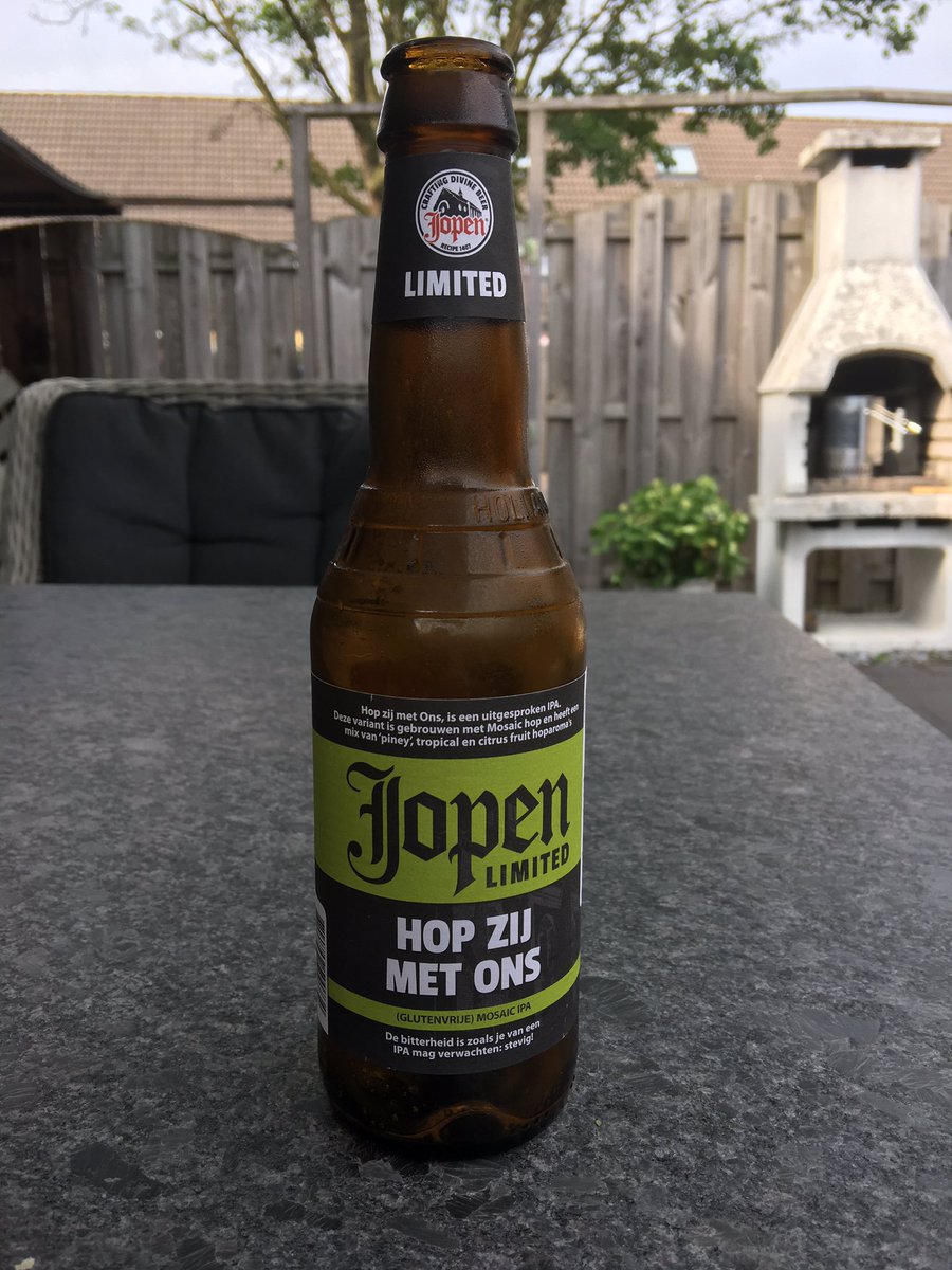 DJWilbert's tweet photo. Dit is toch wel mijn favoriete IPA!! 
Hij is nog glutenvrij ook!!!

#ipa #jopen #bier #hopzijmetons #lekker #glutenvrij #aanrader https://t.co/Gd27R6TNIT