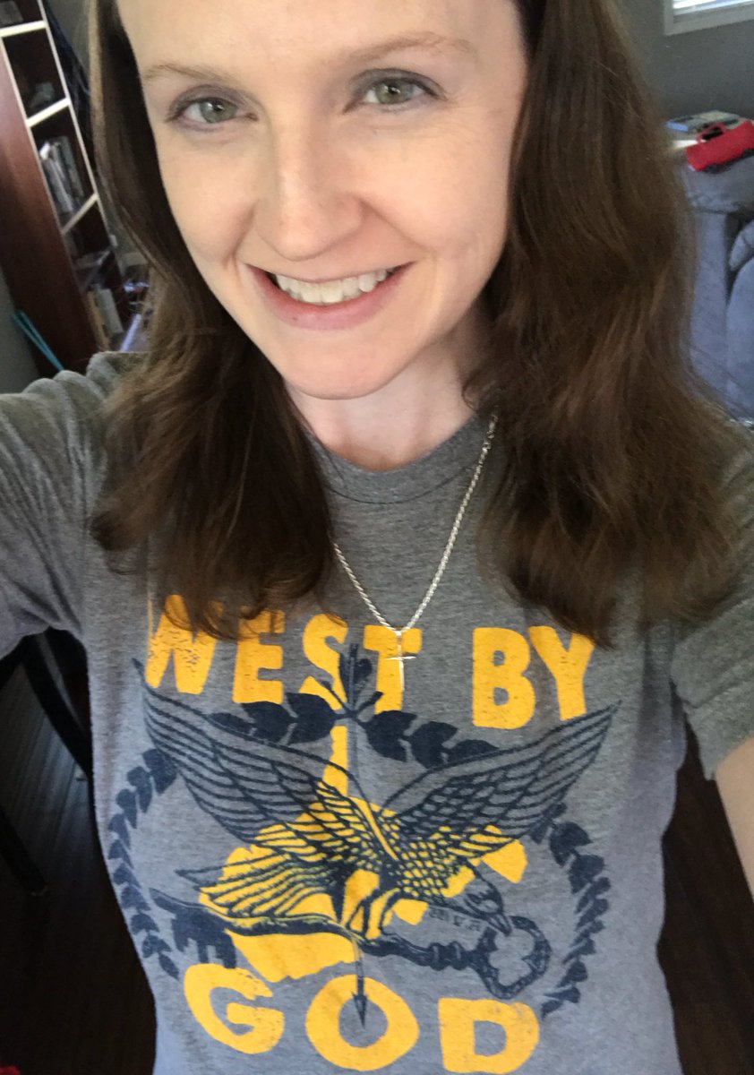 MegTheSavage's tweet photo. Wearing this today for #WestVirginiaDay! 💙💛#SockEmBustEm #ThatsOurCustom #WestByGodVirginia https://t.co/T0FGJGZdcR