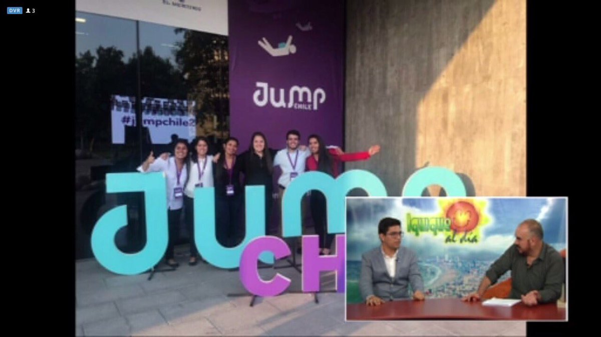 aoyarzunc's tweet photo. Hoy difundiendo @Jump_Chile en #Tarapaca en Iquique TV, gracias por la invitación @KarimBuhadla , aprovechando de hablar de @Espolam 🎉 https://t.co/bMdDbQ3ocq