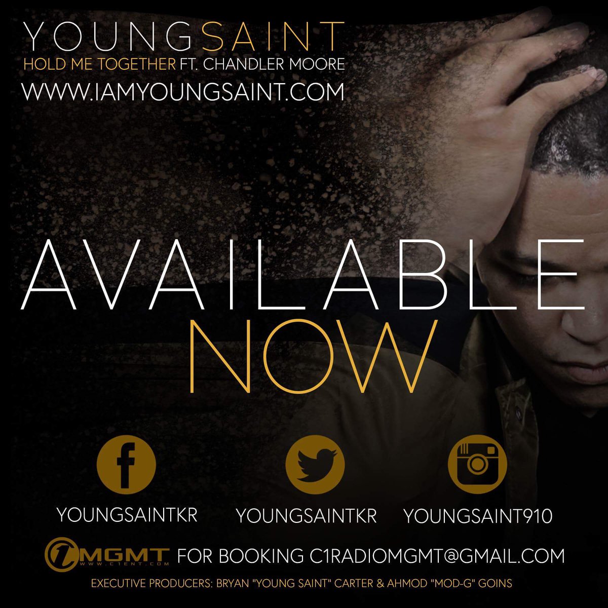 c1_management's tweet photo. I need everyone to go to ITUNES, AMAZON MUSIC, GOOGLE PLAY and order Hold Me Together ft. Chandler Moore
#YOUNGSAINT #HOLDMETOGETHER #C1MGMT https://t.co/09J1imhYnM