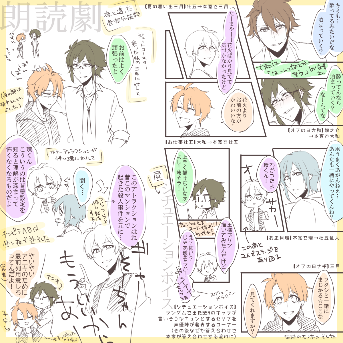 nyg_sf's tweet photo. ～アイナナ感謝祭レポ～
ディレビュがあるため昼・夜との違い部分中心のレポです✿
（キャラに変換/記憶曖昧/大和三月多め） https://t.co/q43BCMYiRB