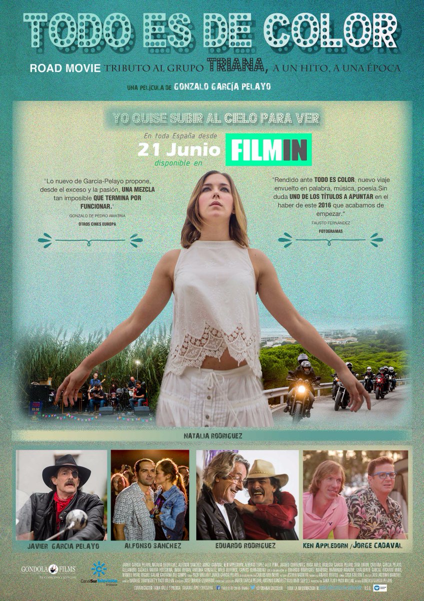 trianaesdecolor's tweet photo. TODO ES DE COLOR ya en toda España a través de @filmin a partir de mañana 21 de junio llega el #veranodecolor al ritmo de #Trianarockandaluz https://t.co/dY8Hto8nfw