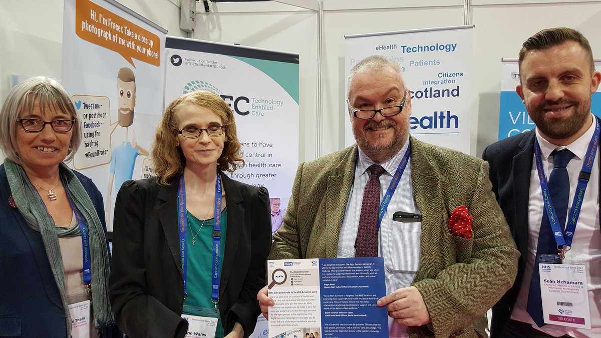 Ann_Wales's tweet photo. #NHSScot17 Paul Gray launches #NHSSTheRightDecision Librarians deliver  right evidence at right time for  right person @ehealthscotland https://t.co/Q2iTno7YbM