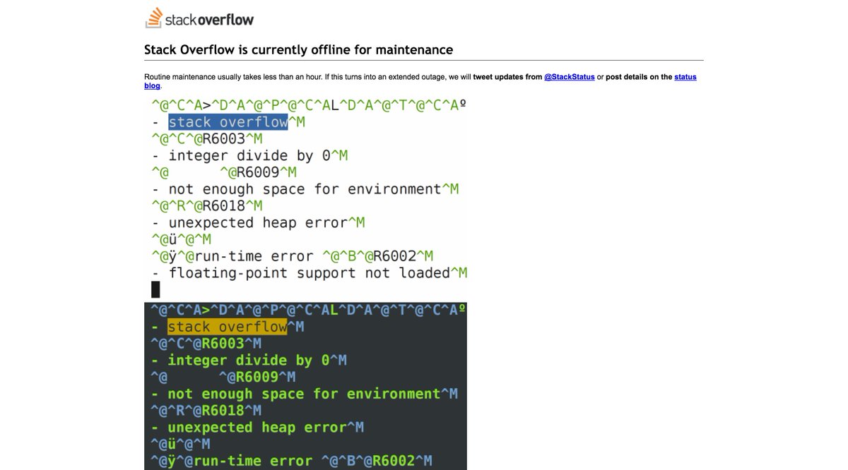 This is how the world ends. <a href="/StackOverflow/">Stack Overflow</a>