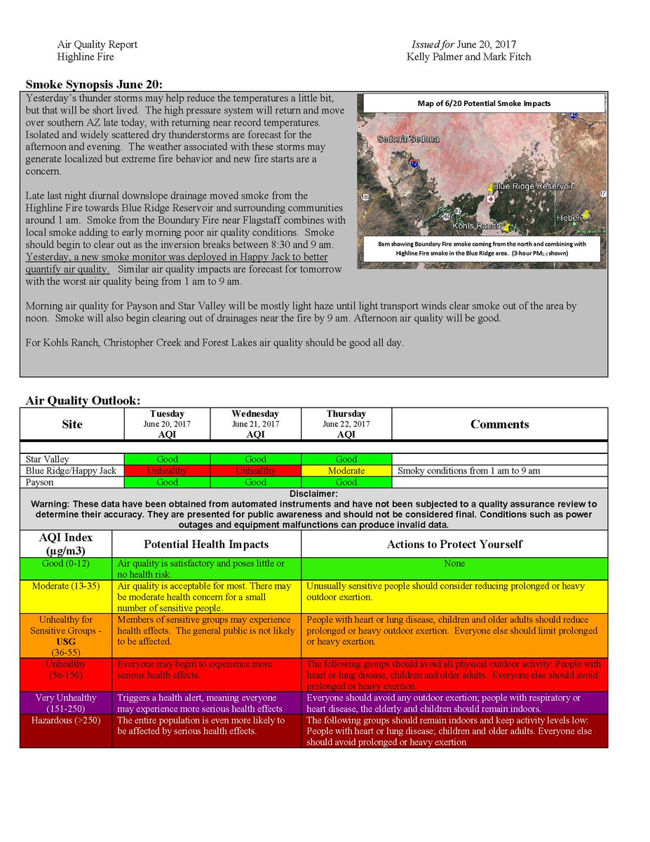 HighlineFire's tweet image. #HighlineFire Air Quality report for June 20 (downloadable) is available at goo.gl/VE4W8e