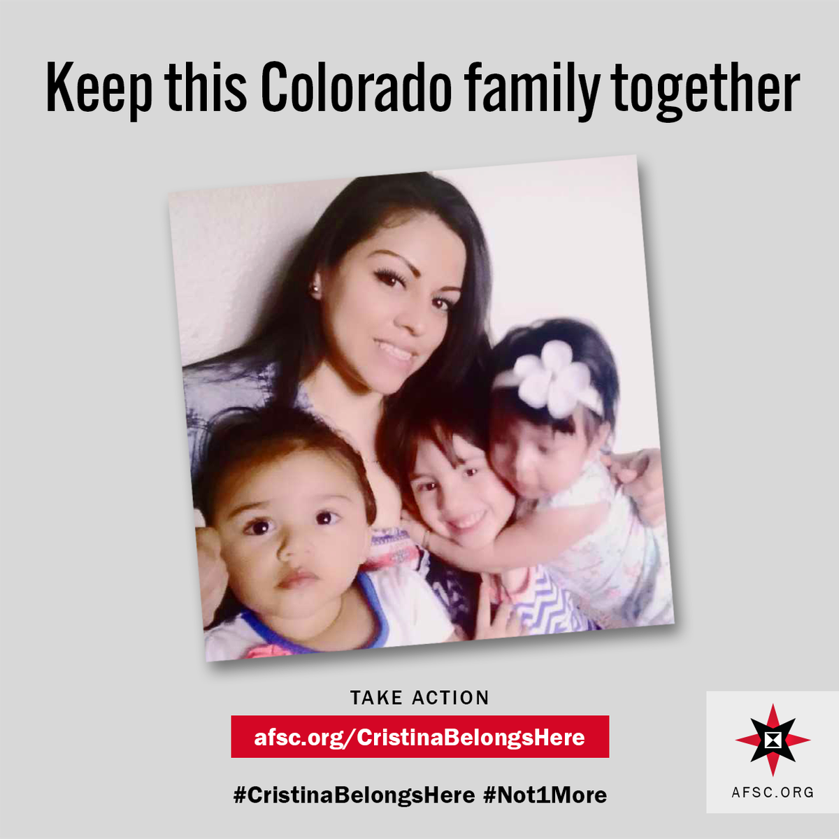 afsc_org's tweet photo. Take Action: Keep this Colorado family together. #CristinaBelongsHere #Not1More https://t.co/ZzQkfW2dLF https://t.co/0ueZnbpU44