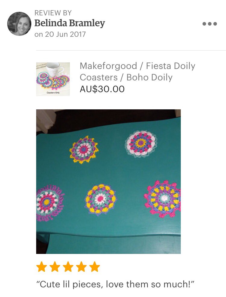 wildsaltspirit's tweet photo. Great review from a lovely customer 😁 These coasters look great on teal!  Boho coasters available in the shop https://t.co/QvVq2iZbSY https://t.co/4C6iPDr1K5