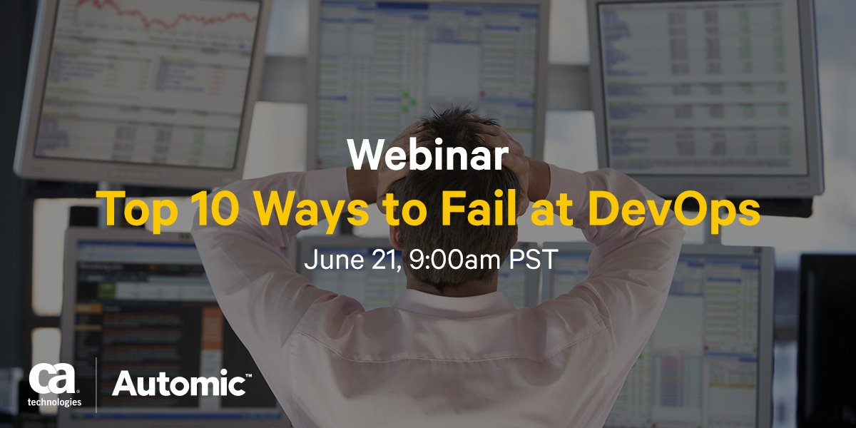 devoops_tips's tweet image. RT @automic:  &apos;Top 10 Ways to Fail at DevOps&apos;: bit.ly/2rRuwxW