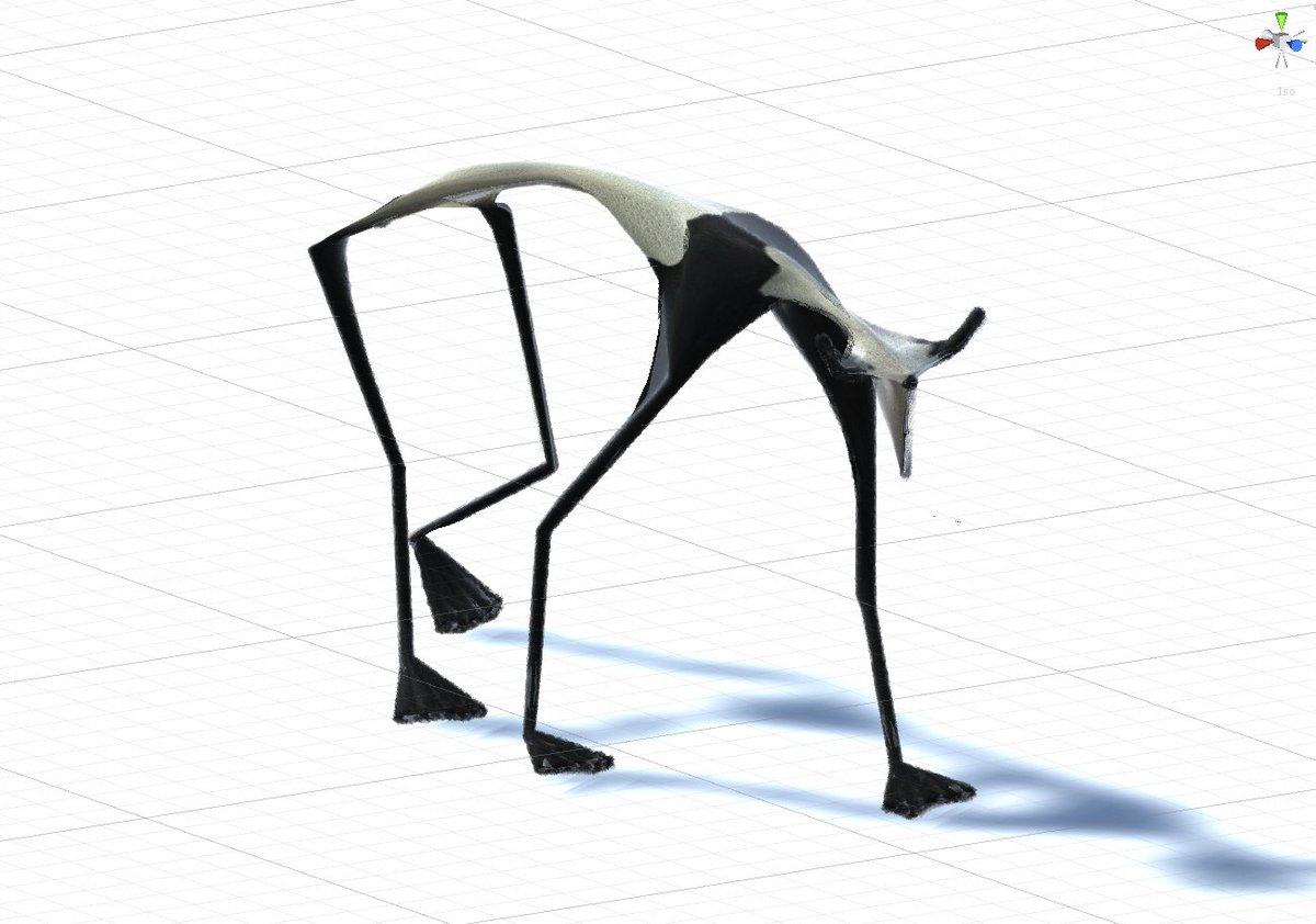 Chewybunny's tweet image. Glitch in my rig export has resulted in my panda becoming an Elder Thing! #animationfail #3dsmax #rigged #monsters #horror