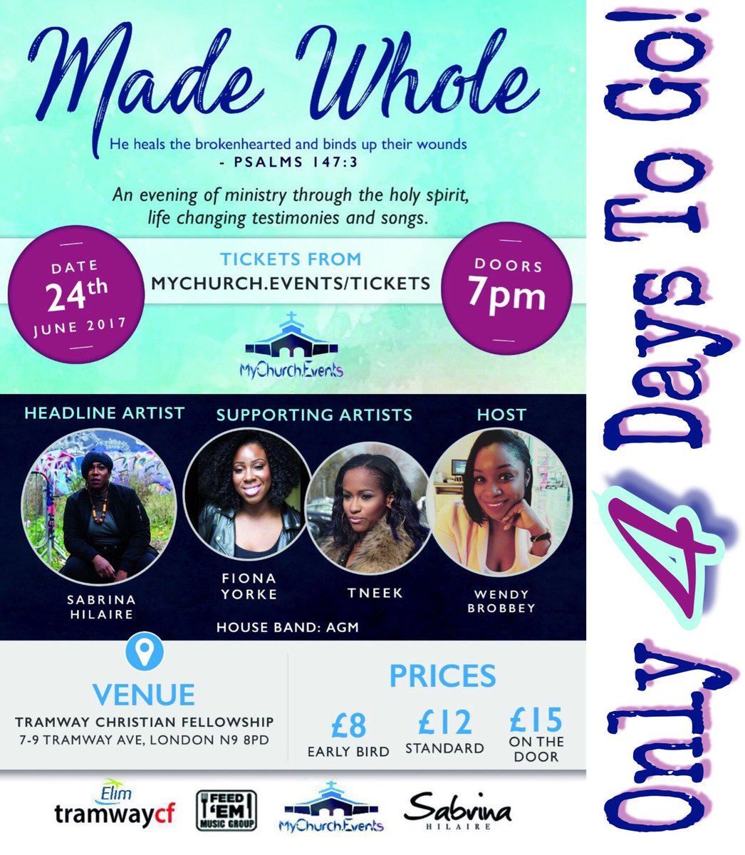 MCE_Updates's tweet photo. #MADEWHOLE event just 4 days to go! Get your ticket ASAP @ https://t.co/DnviW9MSrR ITS NOT JUST A CONCERT #mychurchevents #tramwaycf #elim https://t.co/ZnGFShZYWV