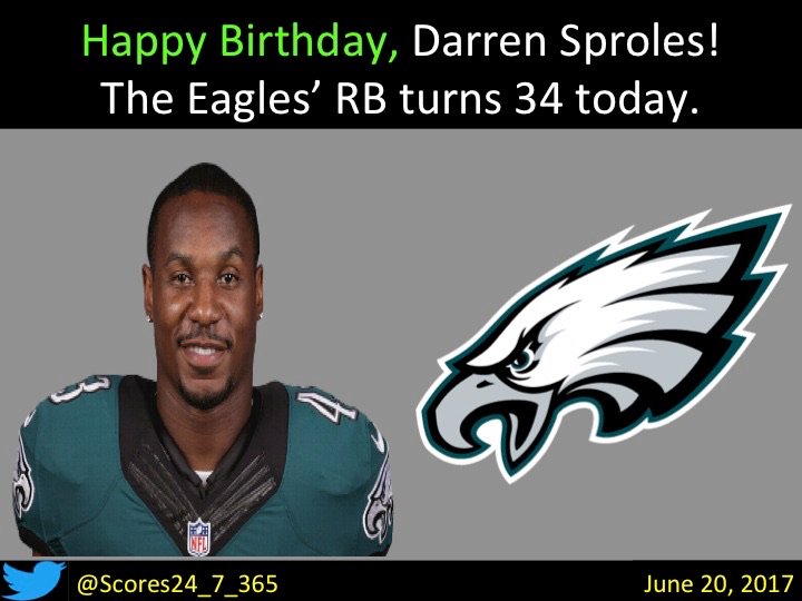  happy birthday Darren Sproles! 