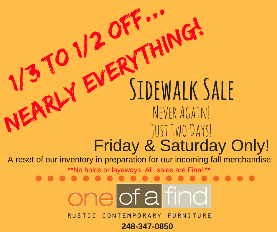 oneofafindhome's tweet photo. Don't Miss Out! #oneofafind #sidewalksale #rusticcontemporaryfurniture https://t.co/Af6EvkErzZ