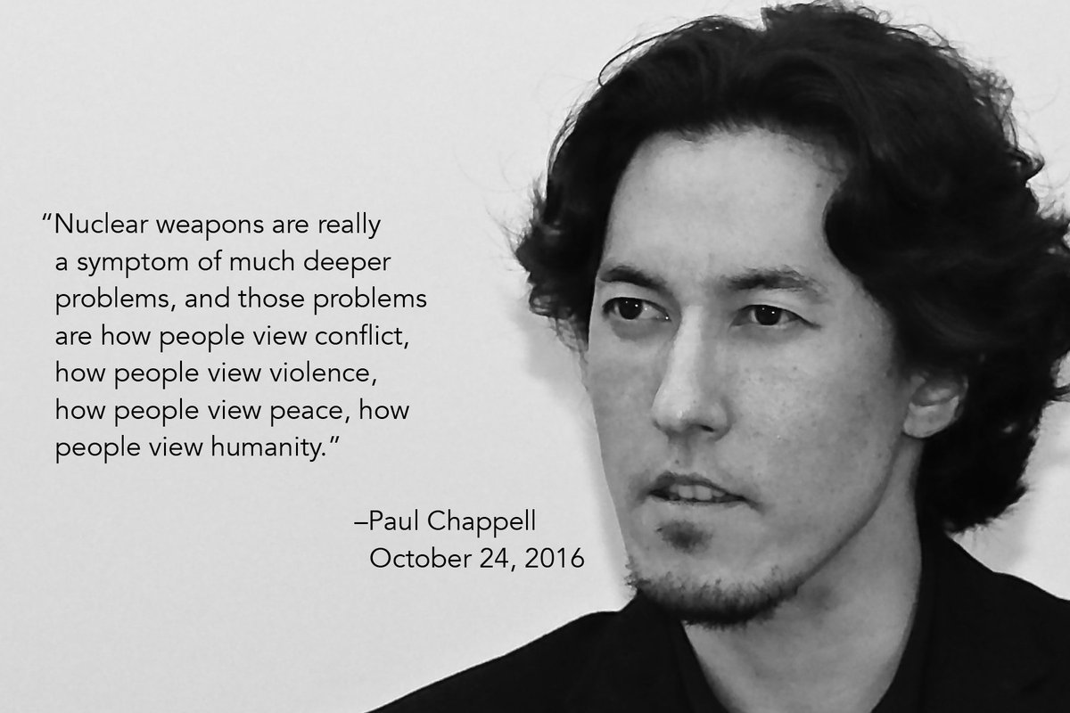 uribwsc17's tweet photo. Meet one of our speakers, Paul Chappell, Peace Leadership Director of the Nuclear Age Peace Foundation. ⚛ @napf #ibwsc2017 https://t.co/M2prtNle5M