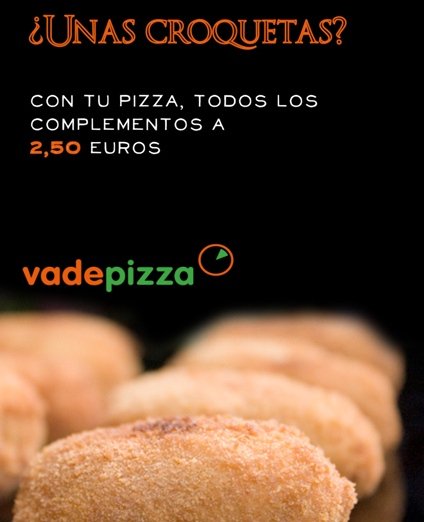 vadepizza's tweet photo. Son muchos los complementos que puedes disfrutar en Vadepizza. Sin duda, las croquetas son uno de los mejores. ¡Consulta disponibilidad! https://t.co/KjGYFOwhh1