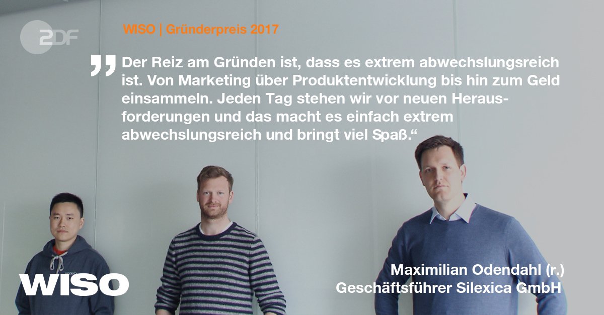 ZDFwiso's tweet photo. Nominiert als #StartUp: @silexica https://t.co/cDQzv2hK5t beim #dgp17 @Gruenderpreis @sternde @ZDF #Gruenderpreis @gruenderszene @bitkom https://t.co/8pHnBNI2Et