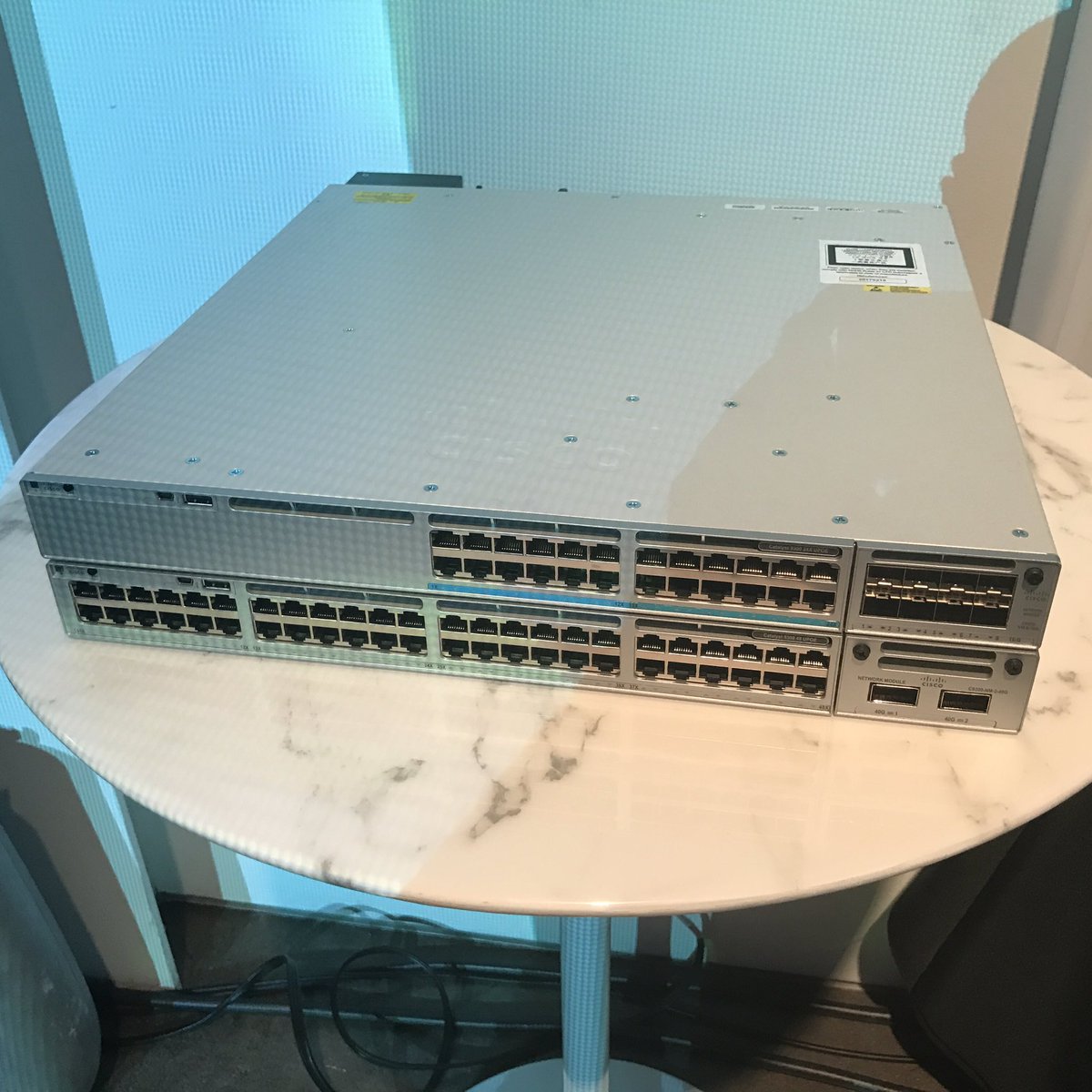 carlsolder's tweet photo. The baby of the family - built for the network edge. Catalyst 9300. #Catalyst9000 #CiscoDNA #networkintuitive https://t.co/zJef3IXvkq