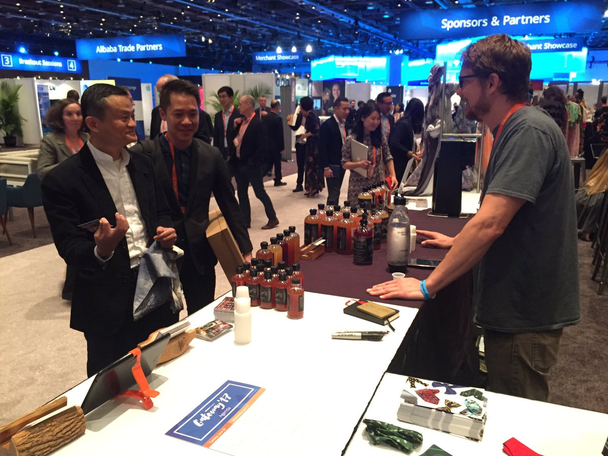 Jack does a taste test of McClary Bros. drinking vinegar at the <a href="/GS10KSmallBiz/">10,000 Small Businesses</a> booth at #Gateway17. Verdict: Good!