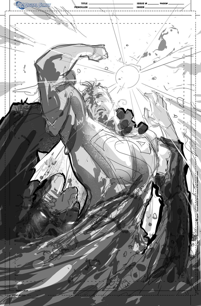 I think the first strokes always have more energy than the final version..