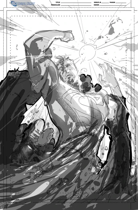 I think the first strokes always have more energy than the final version.. 