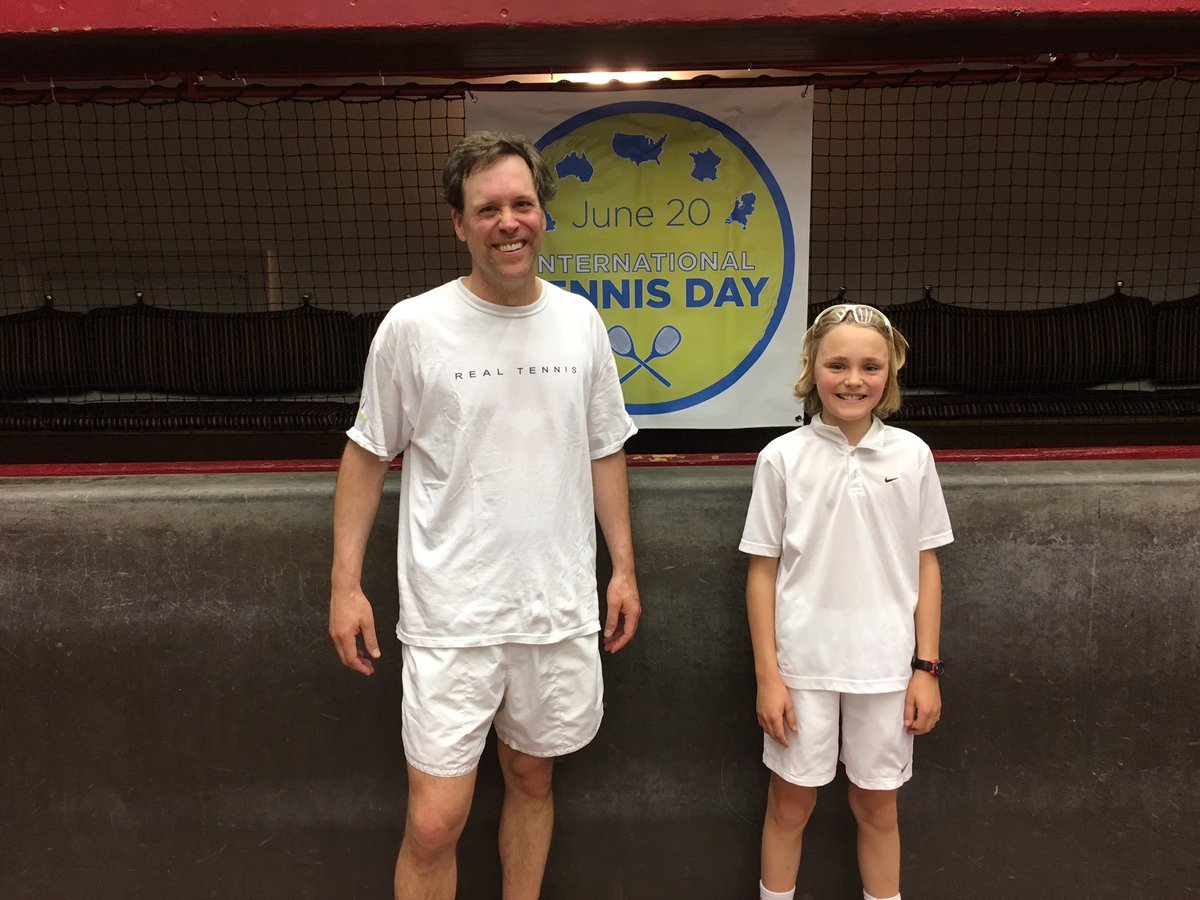 tennisword's tweet photo. Great day on court @iTennisDay @theracquetclub w/ @JohnLumley7, a Petworth pet and a future champion; and final delivery of @USCTA medals https://t.co/aCogeIHagM