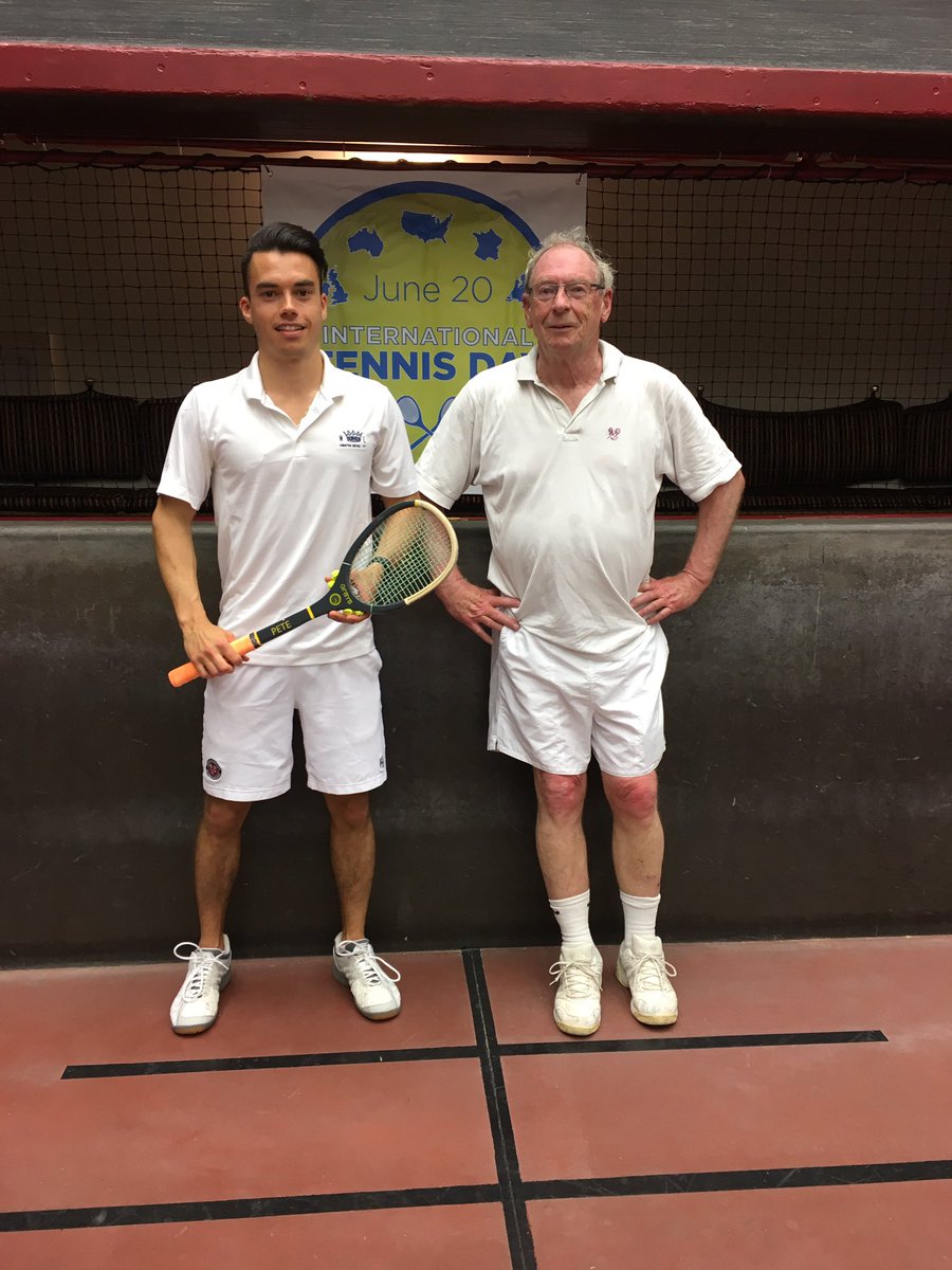 tennisword's tweet photo. Great day on court @iTennisDay @theracquetclub w/ @JohnLumley7, a Petworth pet and a future champion; and final delivery of @USCTA medals https://t.co/aCogeIHagM