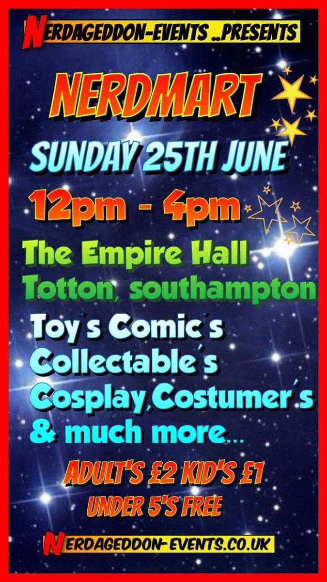 #NerdMart #Southampton #ComicCon This Sunday!