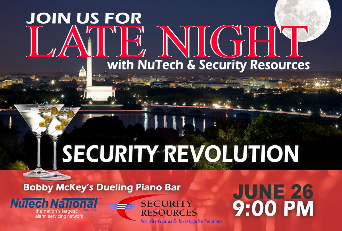 End your Monday evening with <a href="/NuTechNational/">NuTech National</a> and @SecurityResrces at #NRFPROTECT. Food and Drinks provided!
