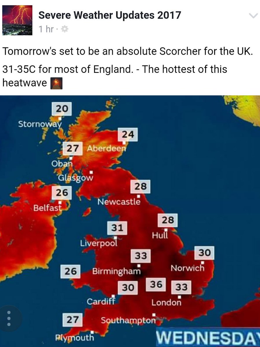 Dawnwatson81's tweet photo. :-( noooo.. not more #hot #weather... its killing me.. please bring back #winter lol
#scortcher #uk https://t.co/ZxItLJWCrN