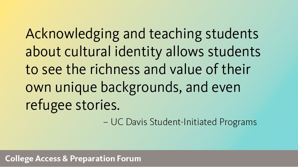 UCdiverse's tweet photo. Words of wisdom from the #UCDavis Student-Initiated Programs session and panel #capforum17 https://t.co/gqvu9bzVu3